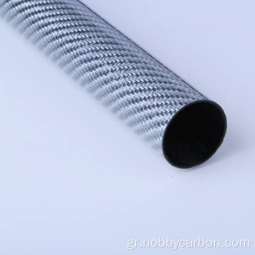 Fiber Carbon Screw Tube Στρογγυλός έγχρωμος ελαφρύς σωλήνας